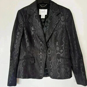 NEW! L.K. Bennett Satin Patterned Tailored Single-Breasted Blazer
